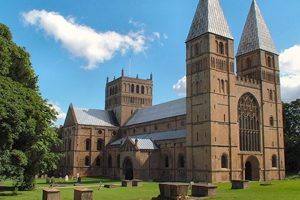 southwell minster cathedral nottingham architecture diocese nottinghamshire towers pepperpot 1170 completed twin england west front thousand nearly quirky pilgrimage rural